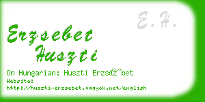 erzsebet huszti business card